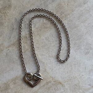 James Avery Silver Heart toggle Necklace
